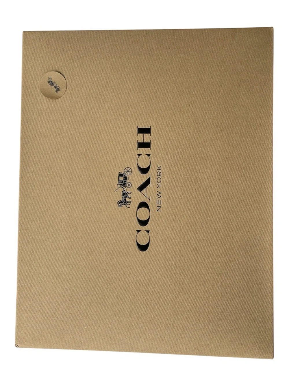 Coach Taupe Gift Box with Black Logo